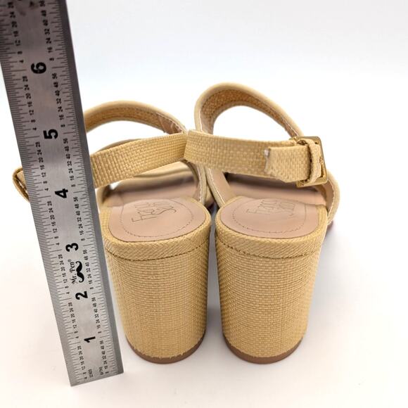 Franco Sarto Buco Heeled Sandals Women's Ankle Strap Natural Size US8 EU38.5 - Picture 4 of 12